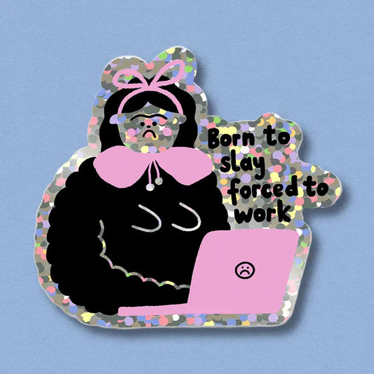 Glitter Sticker Born To Slay
