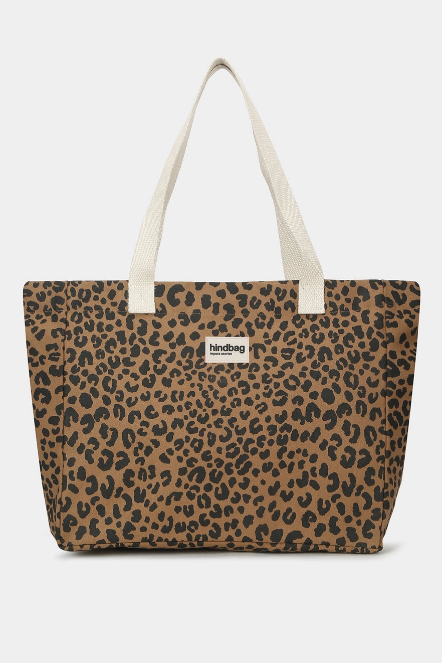 Claude Leopard Cinnamon Tote Bag