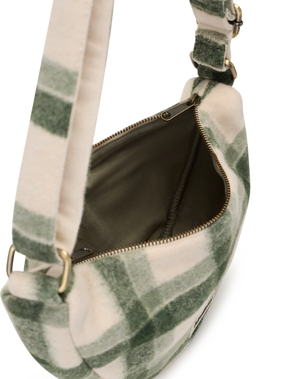 Andrea Green Tartan Crossbody Bag