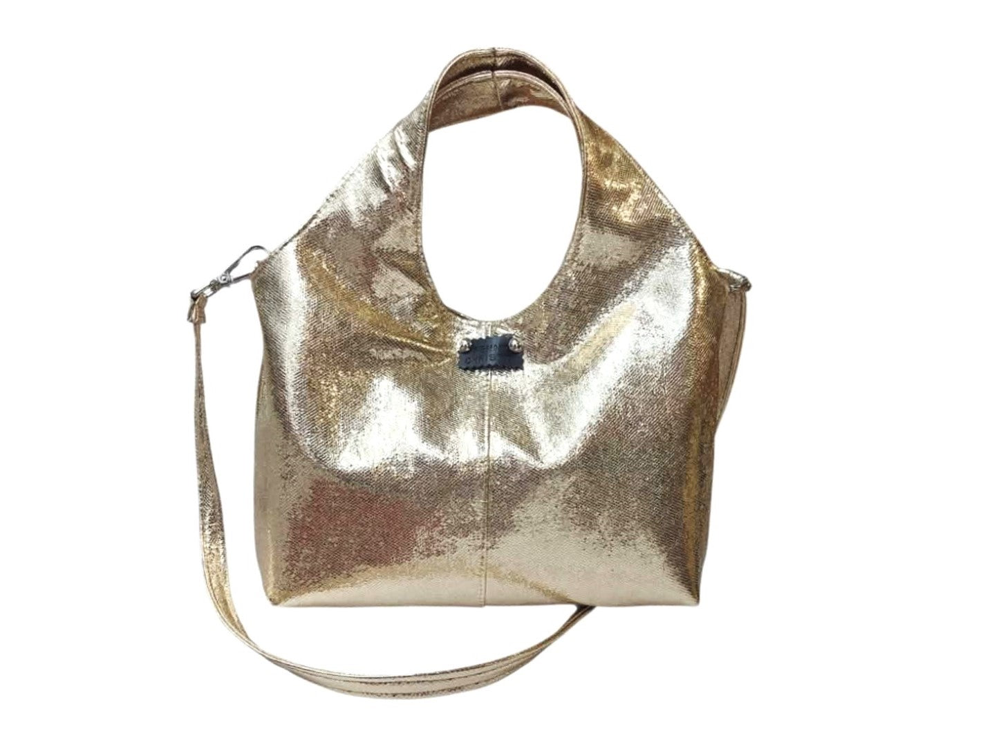 DISCO GOLD  HANDBAG WITH STRAP