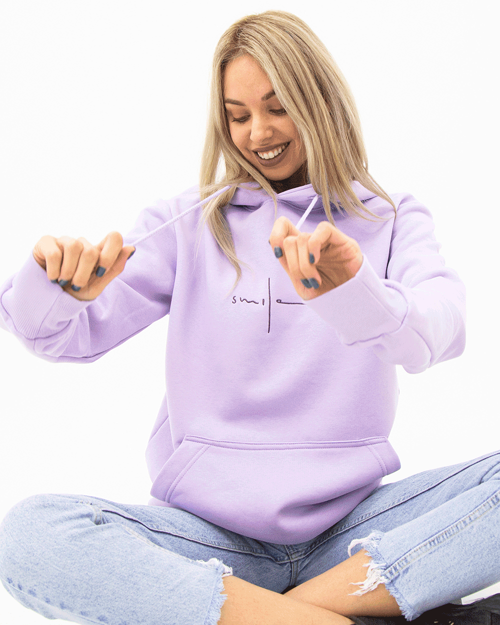 SMILE PETUNIA LILAC HOODIE