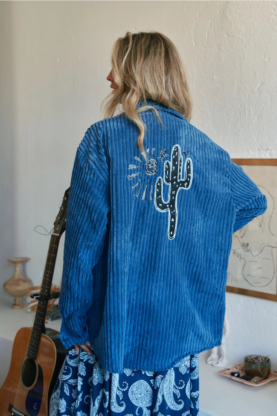 Texas Blue Cord Shirt Jacket