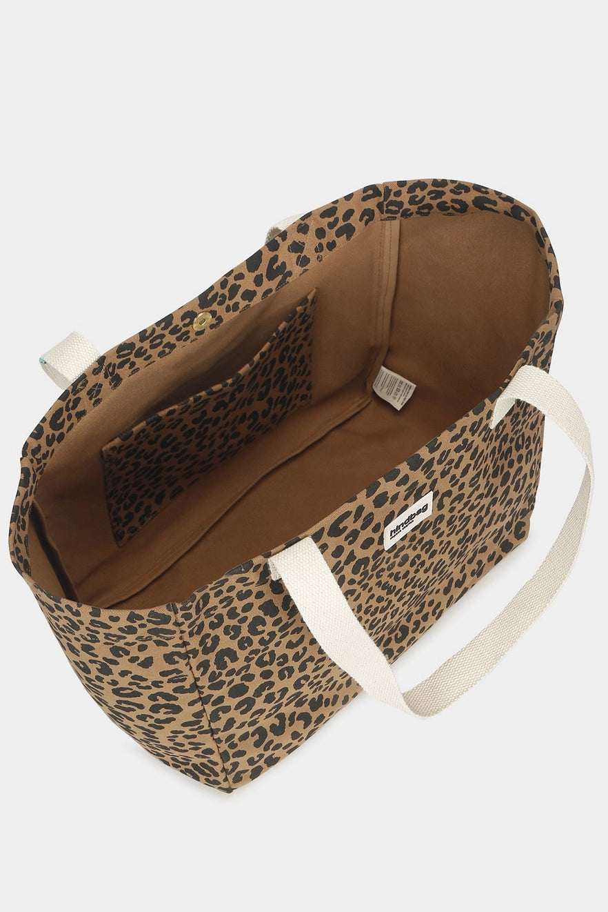 Claude Leopard Cinnamon Tote Bag