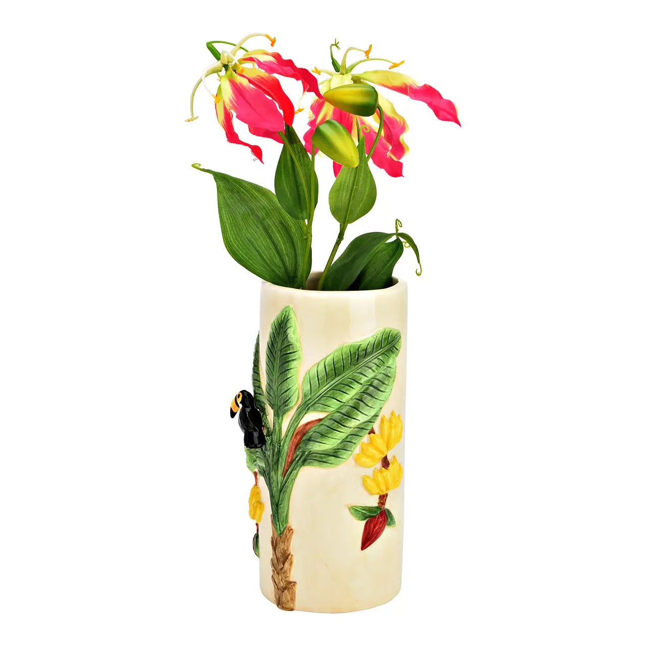 Tree/Parrot Vase 10x22x12cm