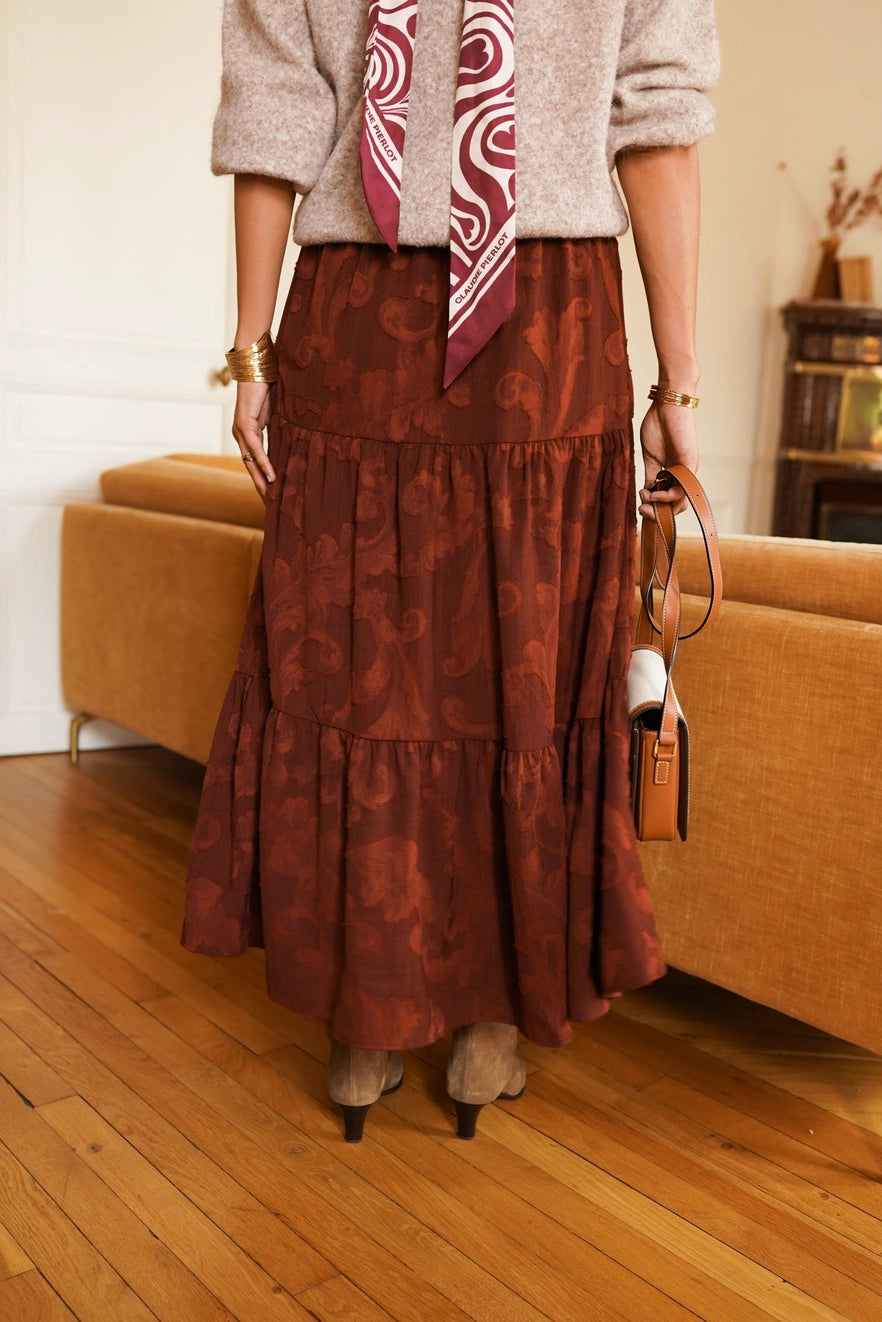 Ambroise Bordeaux Skirt