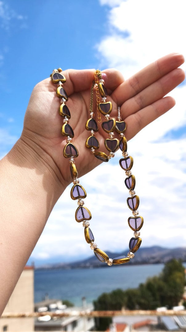 Κολιέ Gold Hearts