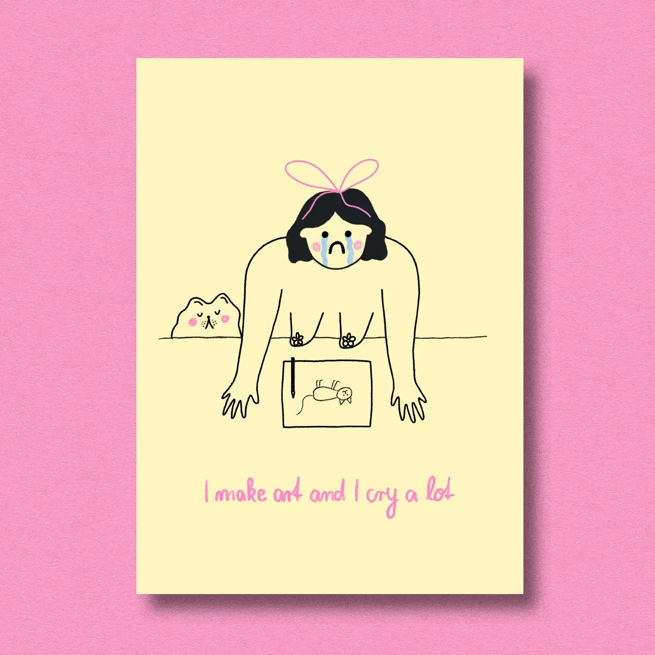 Postcard 'I Make Art'