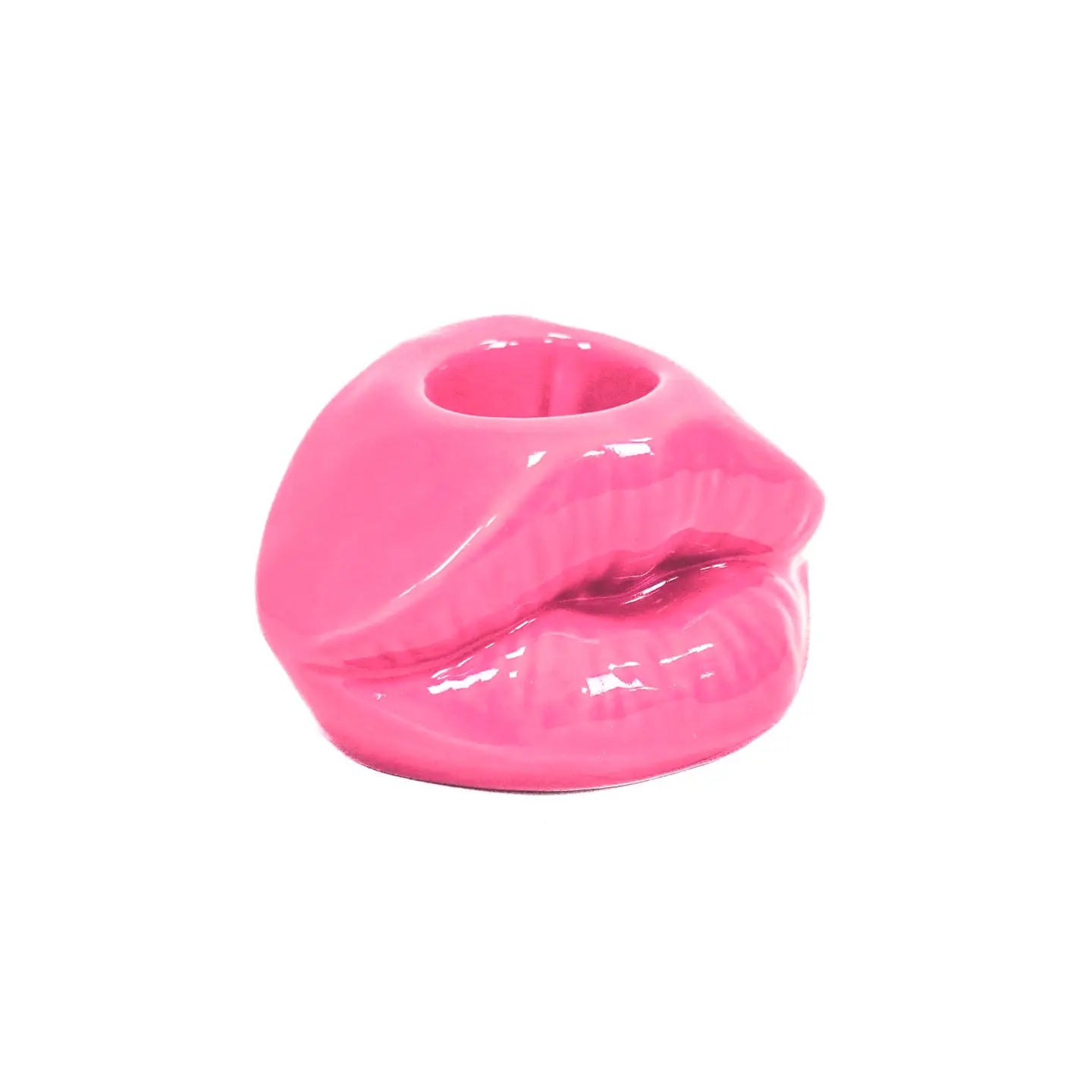 Pink Lip Candle Holder  10,5x6,5x5,5cm