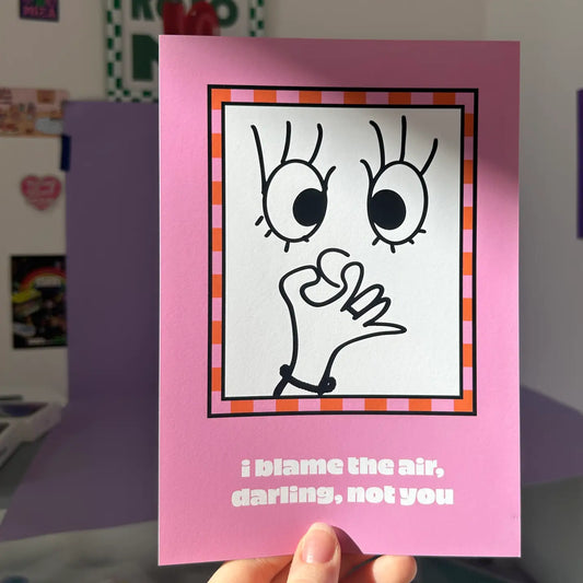 Βlame the air POSTER A4 30x20 cm