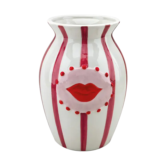 Vase with Red Stripe 22.5 cm