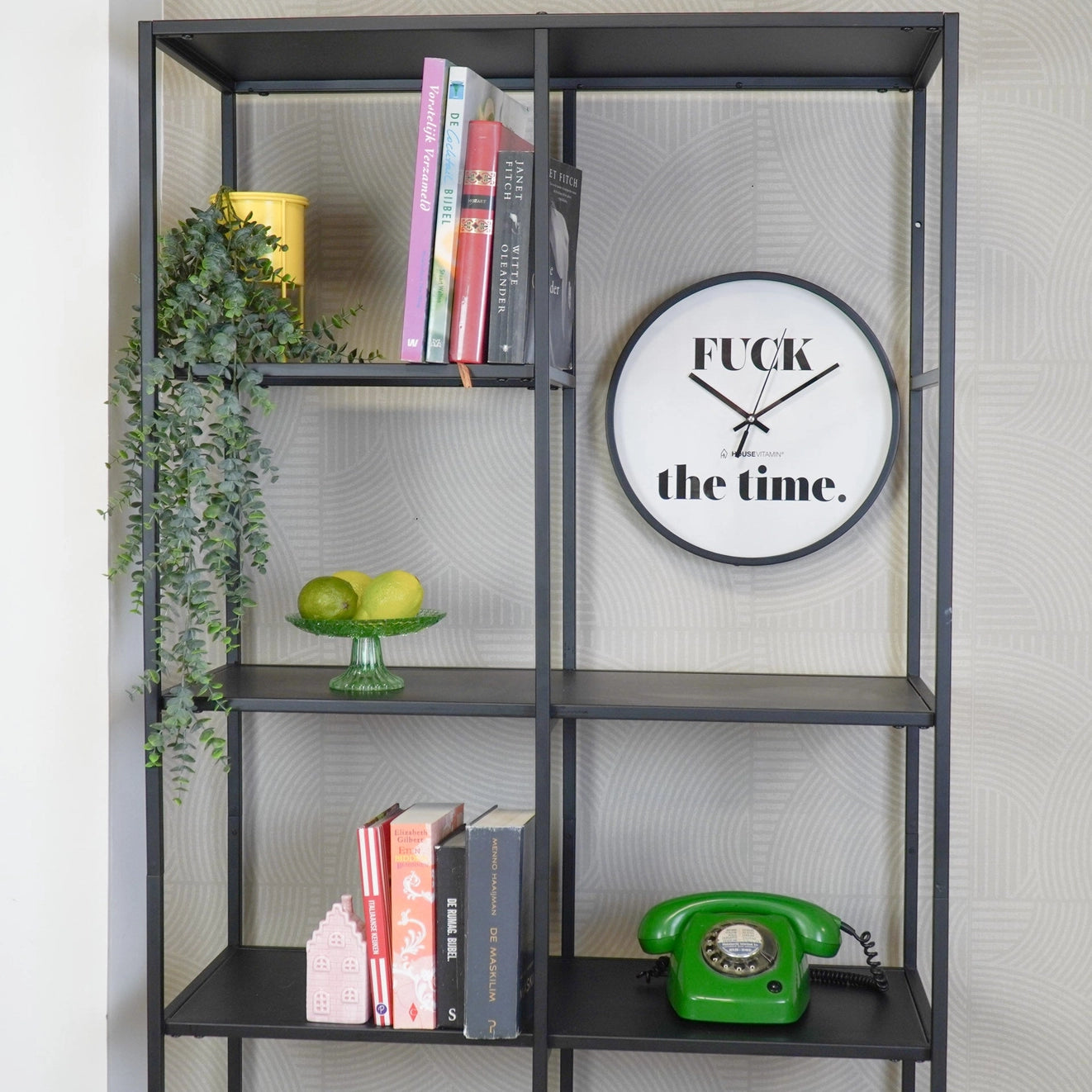 Wall Clock  'fuck the Time' 34x34x4 cm