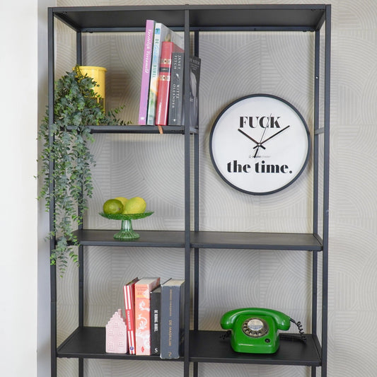 Wall Clock  'fuck the Time' 34x34x4 cm