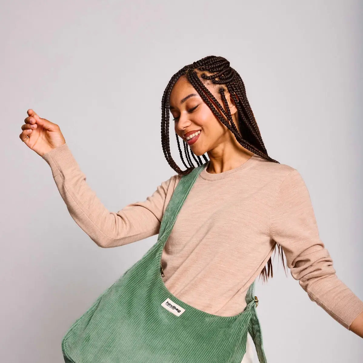 Claire Hobo Bag Green Velvet