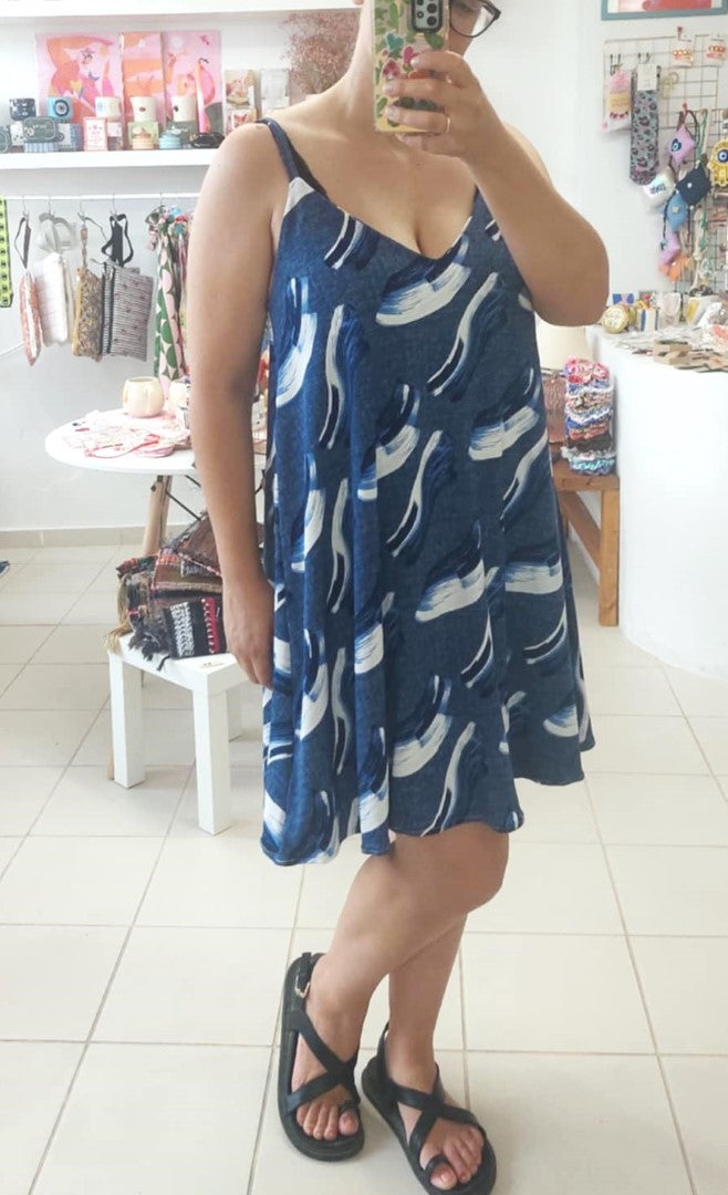 JERSEY BLUE MINI DRESS