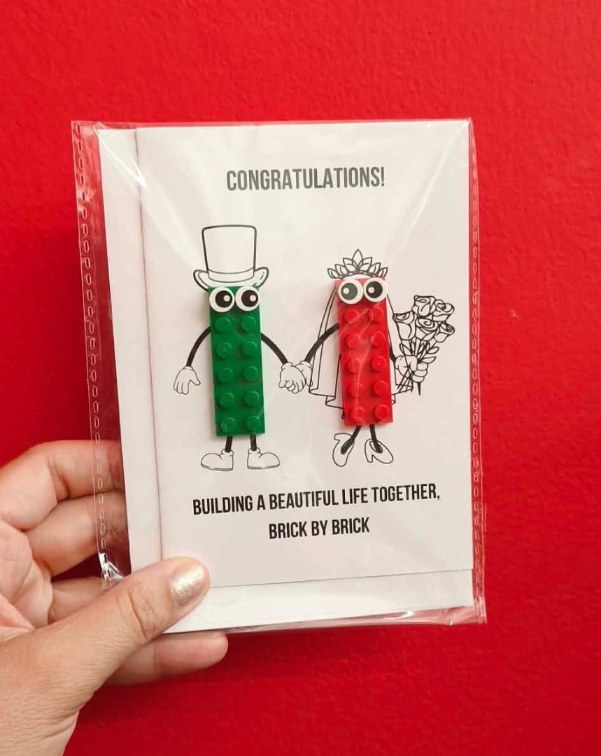 Wedding Postcard Lego "Congratulations"