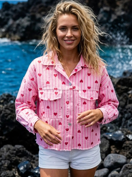 Heart-Print Jacket