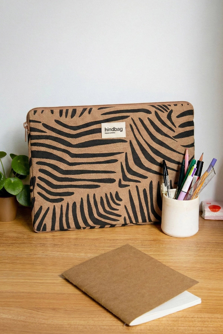 Cinnamon Zebra Laptop Case