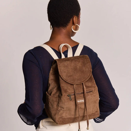 Mini Eliot Velvet Backpack in Macchiato