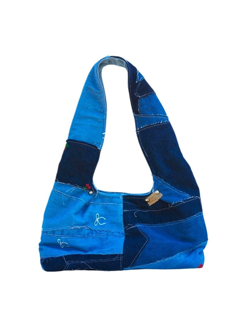 UPCYCLED JEAN HOBO SHOULDER BAG