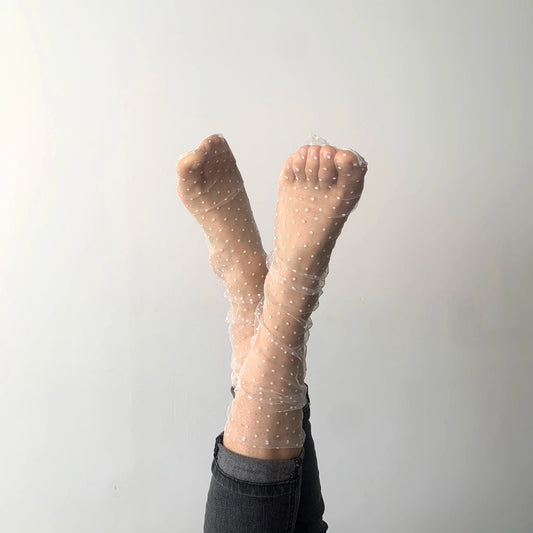 White Maeva Transparent Socks