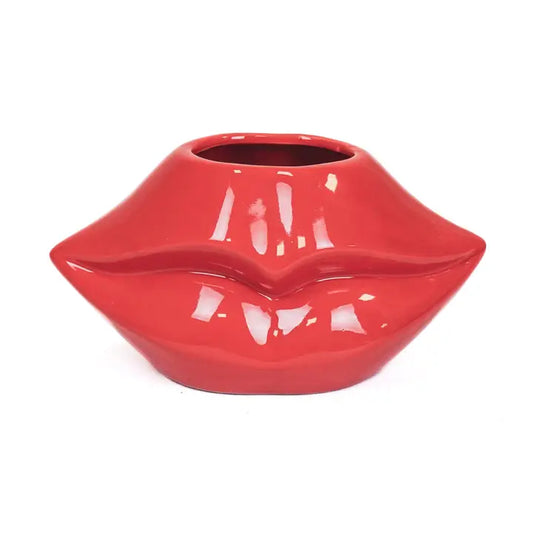 Red Lip Pot - 21x19x11cm