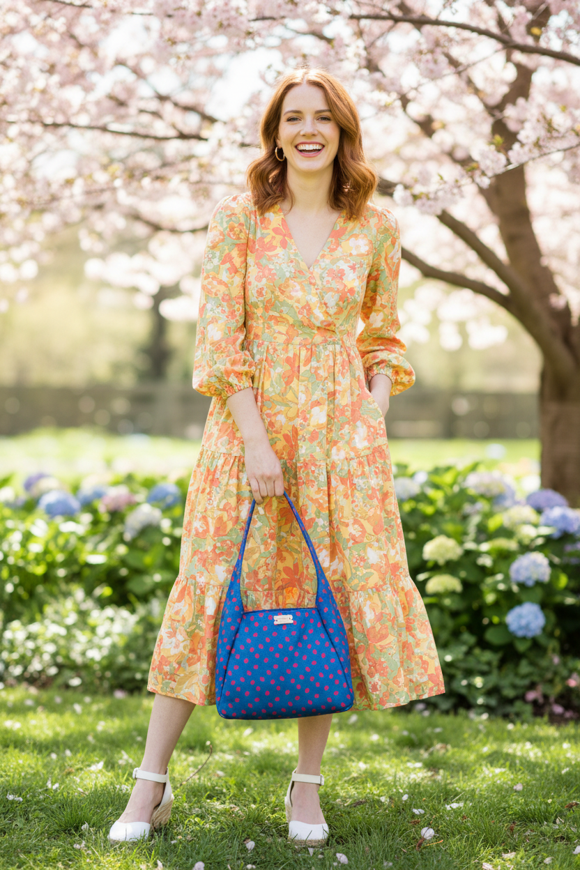 Διαφορετικό μοντέλο με μπλε τσάντα