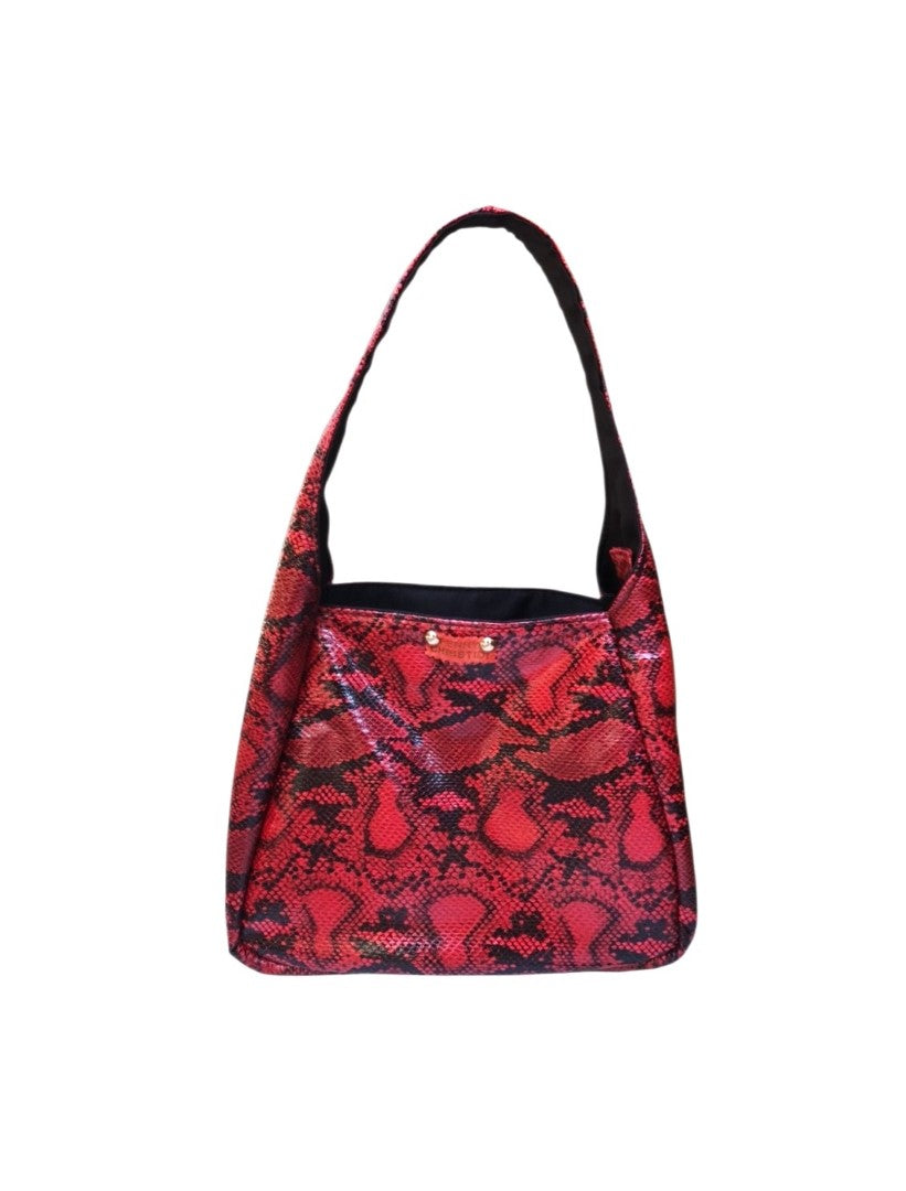 RED SNAKE ALISSA HANDBAG