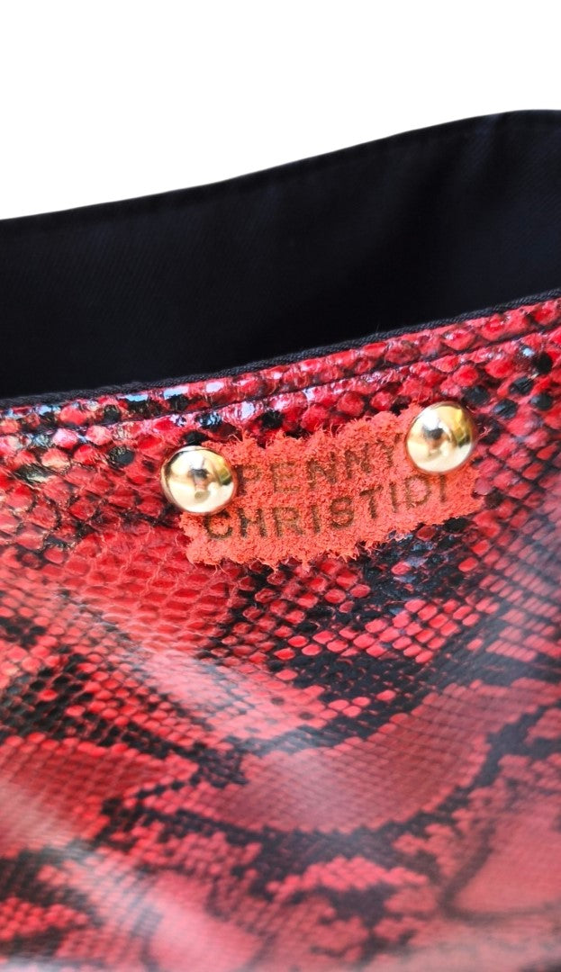 RED SNAKE ALISSA HANDBAG
