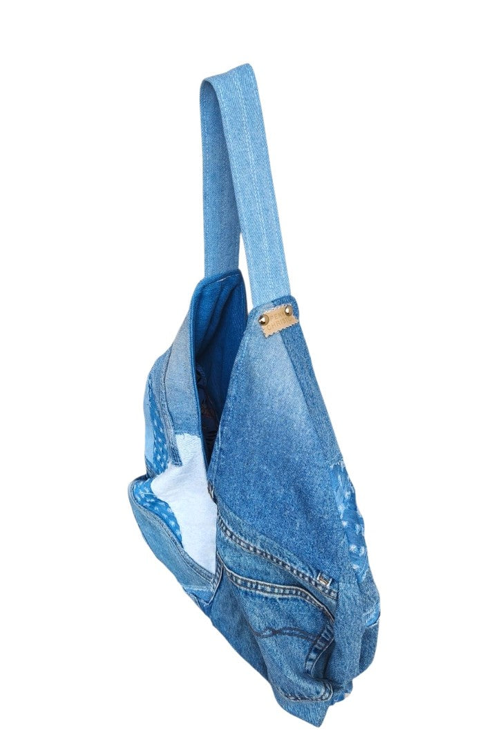 JEAN UPCYCLED POCKET TOKYO BAG