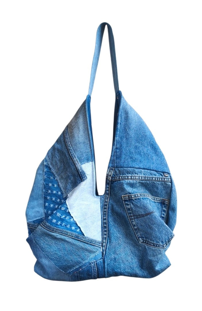 JEAN UPCYCLED POCKET TOKYO BAG