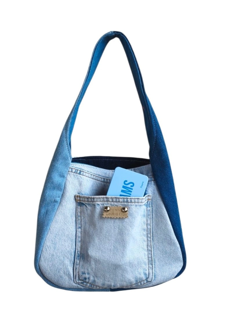 UPCYCLED POCKET JEAN ALISSA HANDBAG