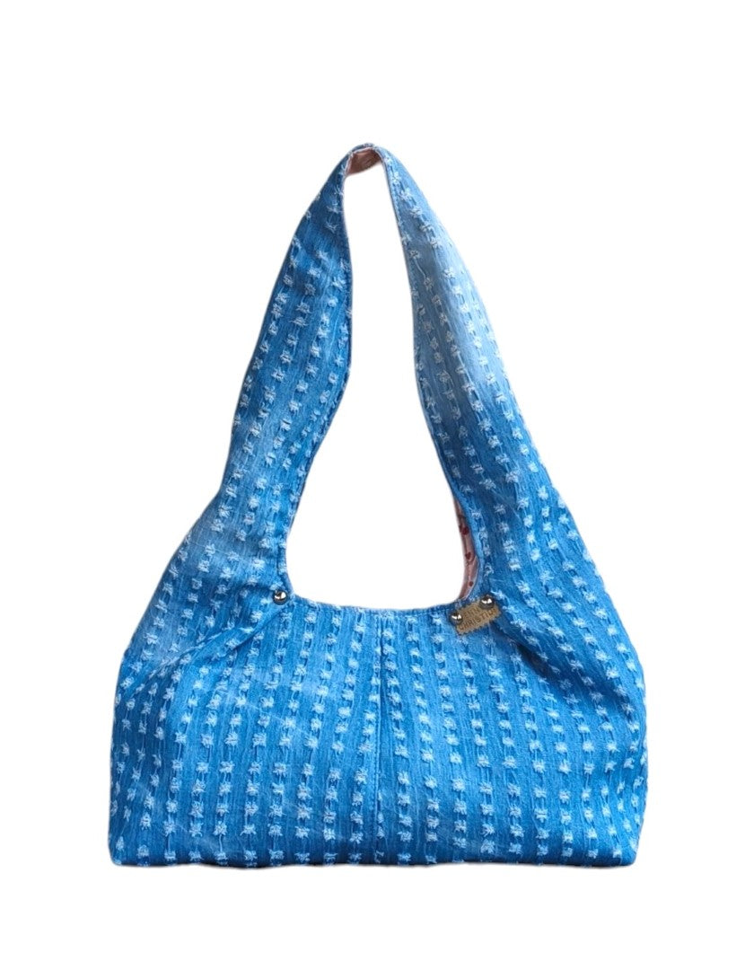 SLIT JEAN HOBO SHOULDER BAG