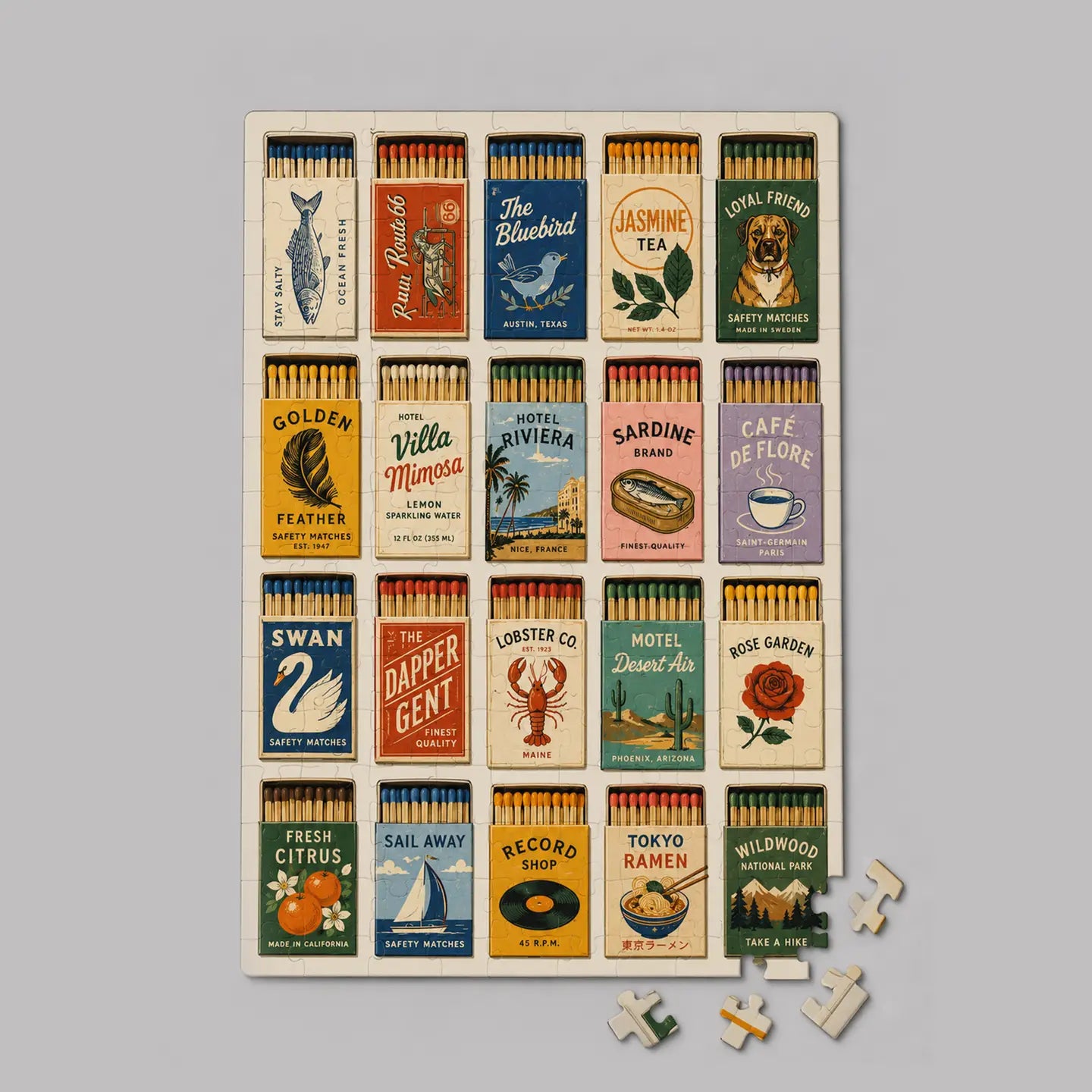Vintage Matchbox Collection Mini Jigsaw Puzzle
