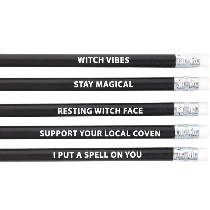 Pack of 5 Witchy Pencils
