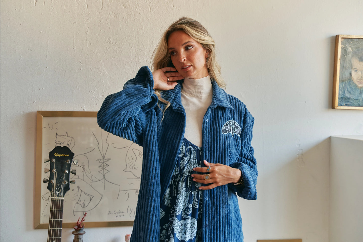 Texas Blue Cord Shirt Jacket