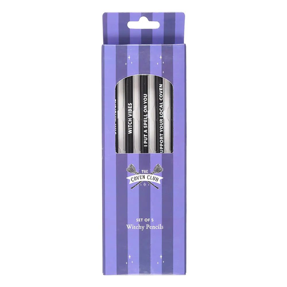Pack of 5 Witchy Pencils