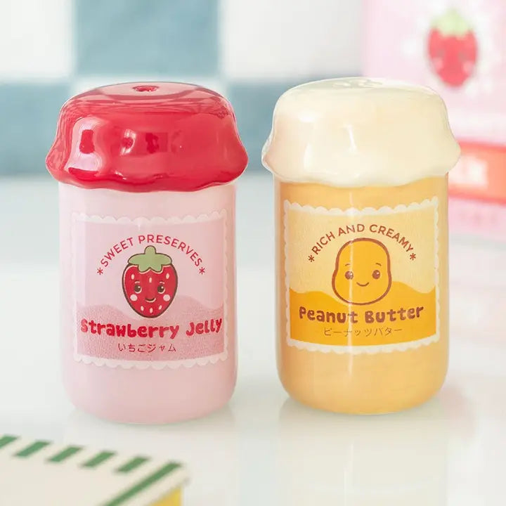 Peanut Butter and Jelly Jar Salt and Pepper Shakers