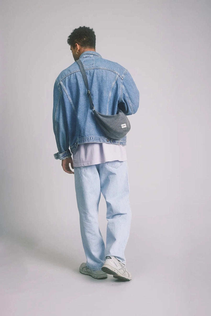 Andrea Denim Grey Fanny Pack