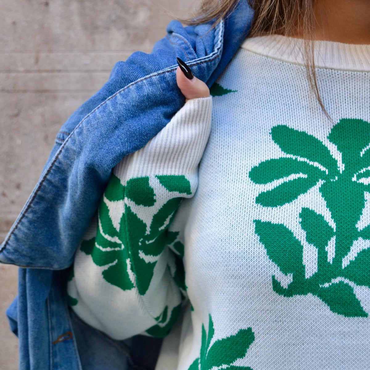 Leafy Sweater - Green