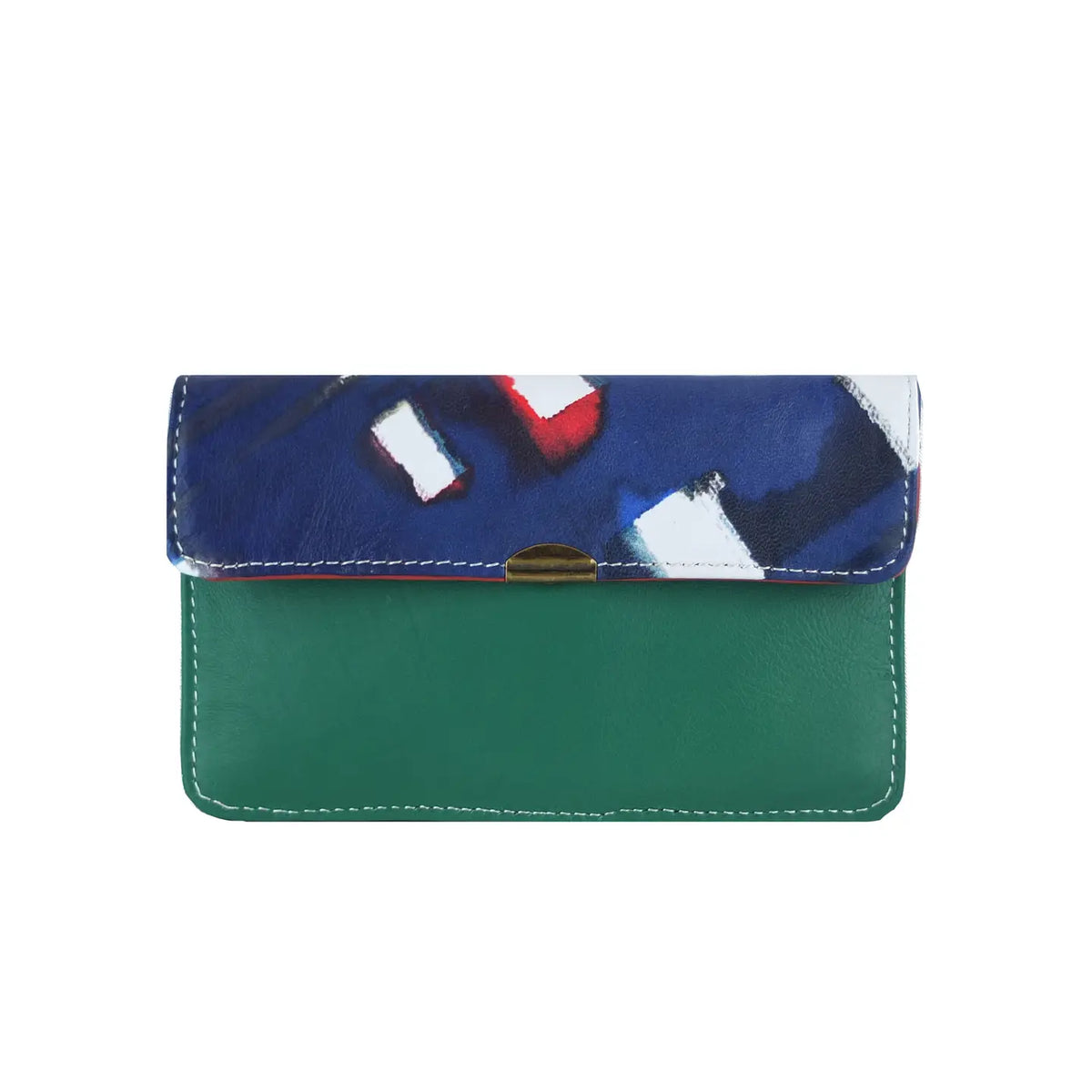 Multi-Colour and Pocket Leather Purse