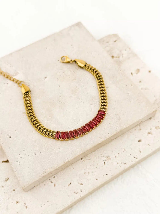 Ατσάλινο βραχιόλι Μωβ