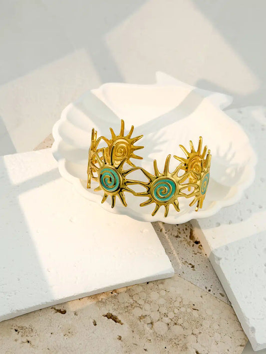 Ατσάλινο βραχιόλι Cuff Sun
