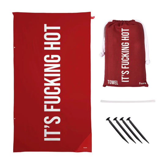 Beach Towel "it's f@cking hot" Red