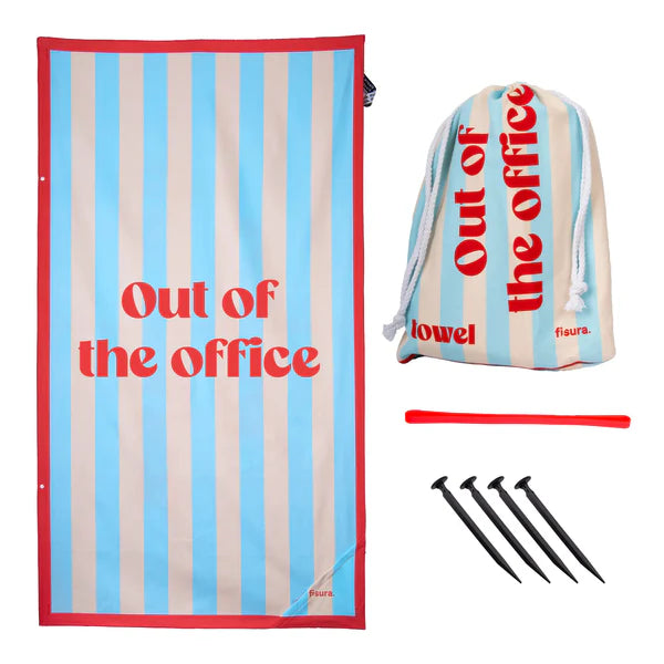 Beach Towel "Out of the Office"