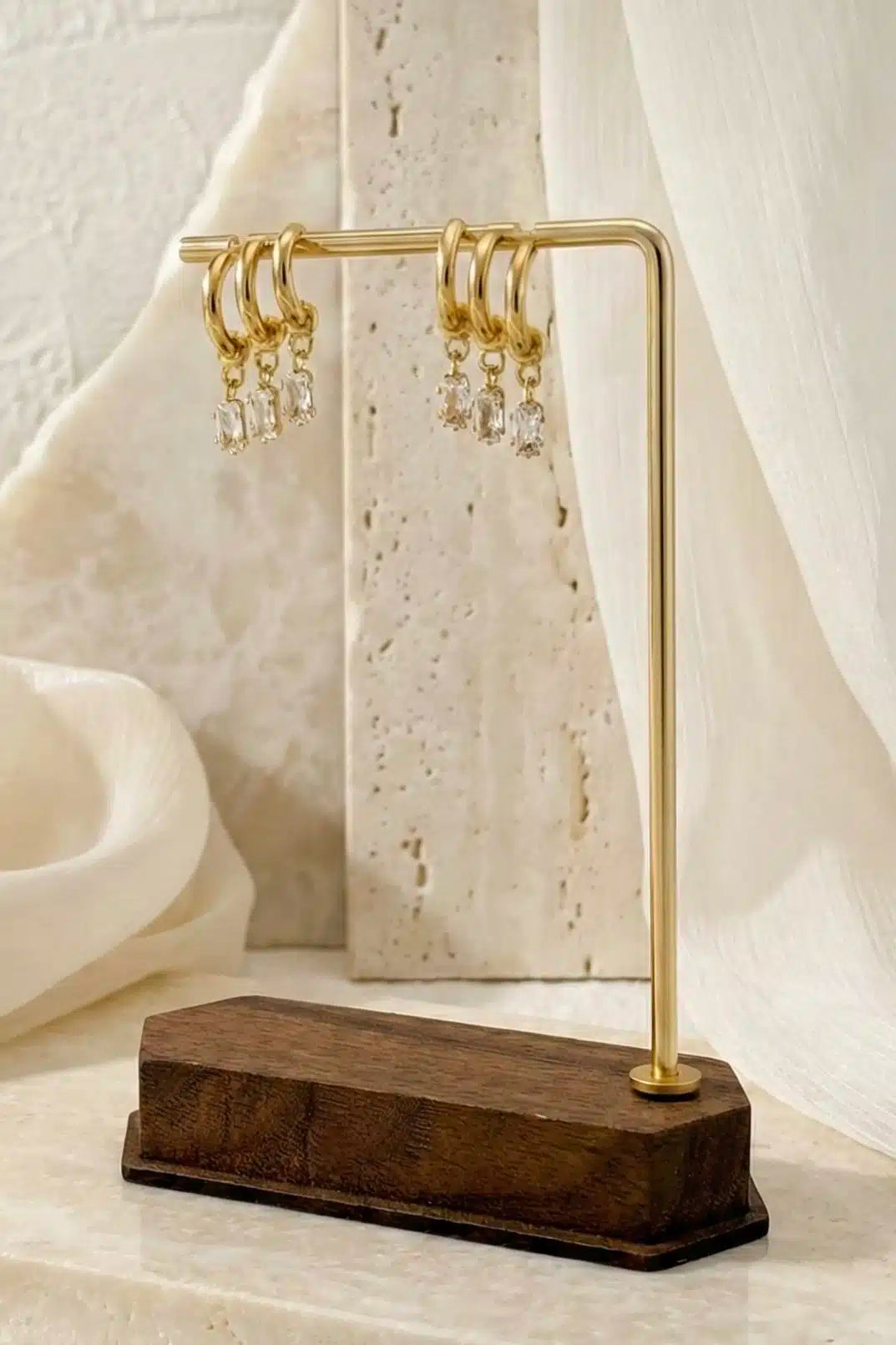Gold triple Earrings