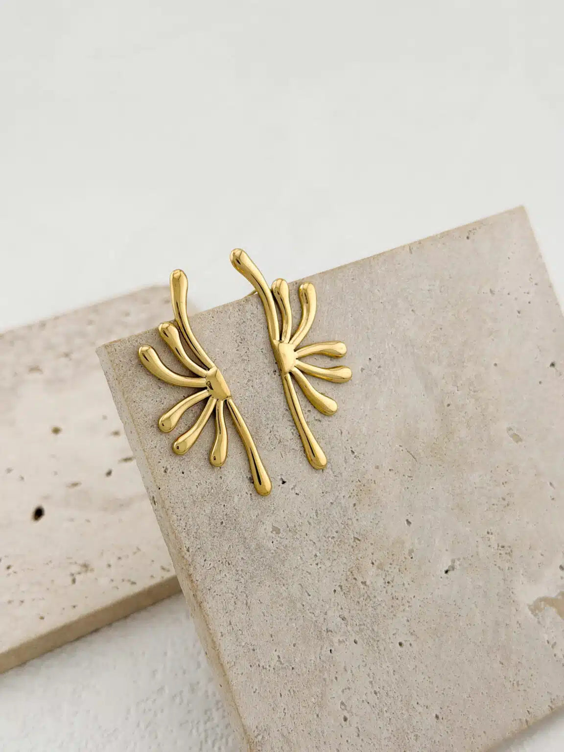Gold Flower Earrings