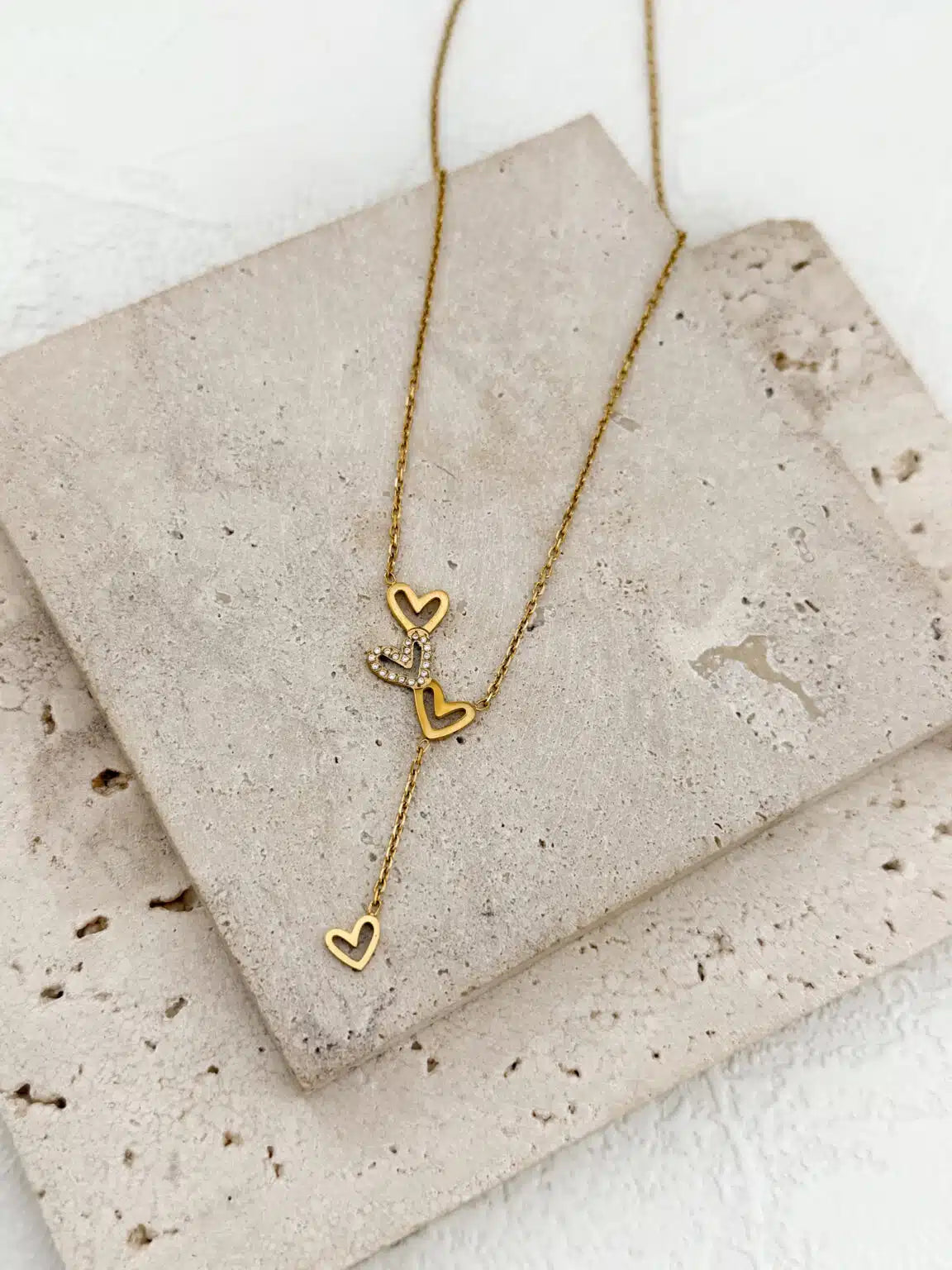 Gold Hearts Necklace