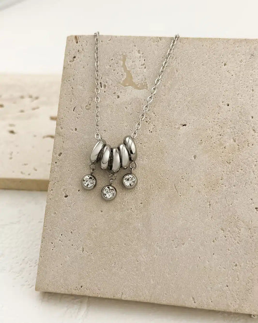 Silver and Diamonds Necklace
