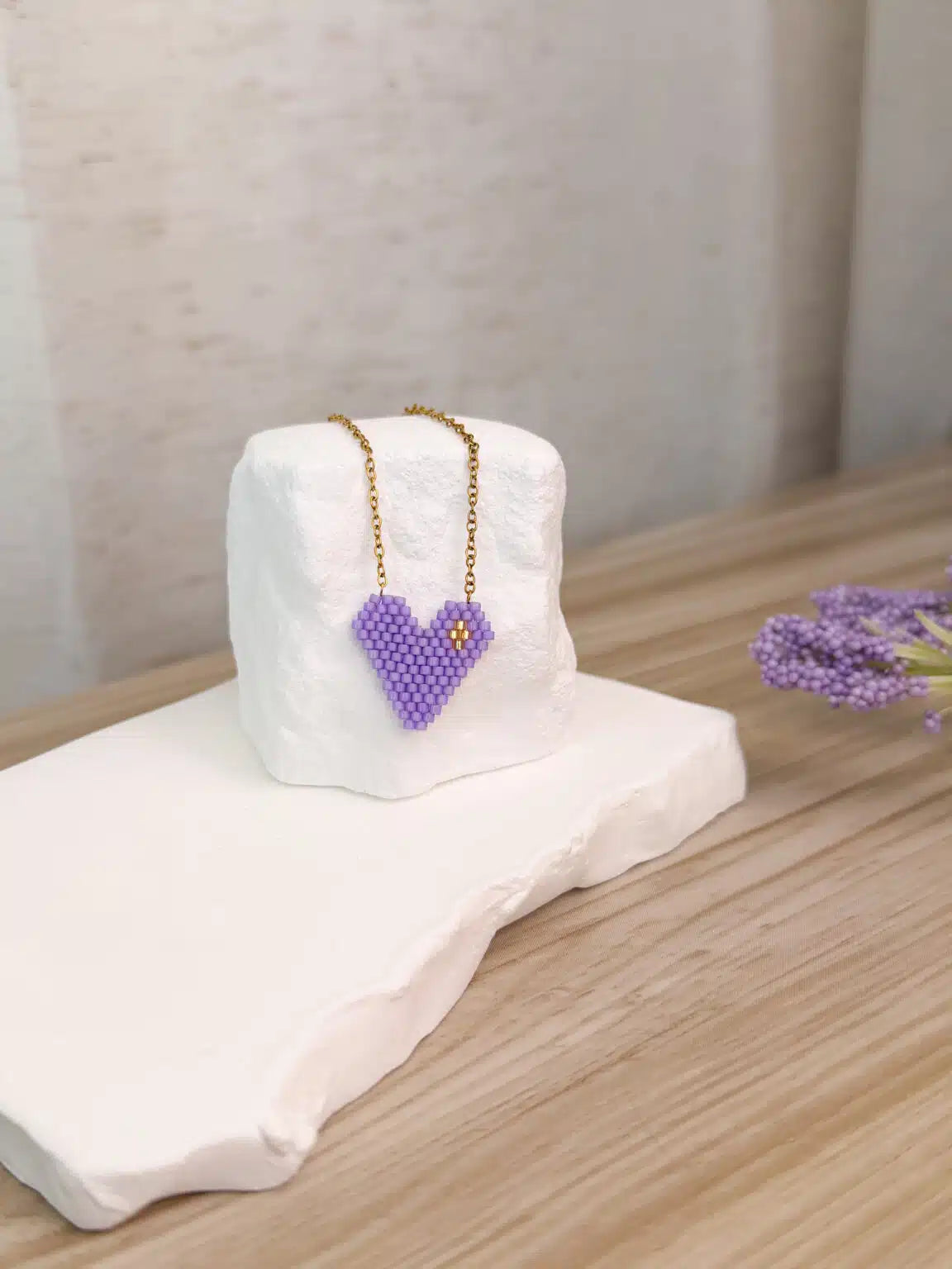Purpel Heart Necklace