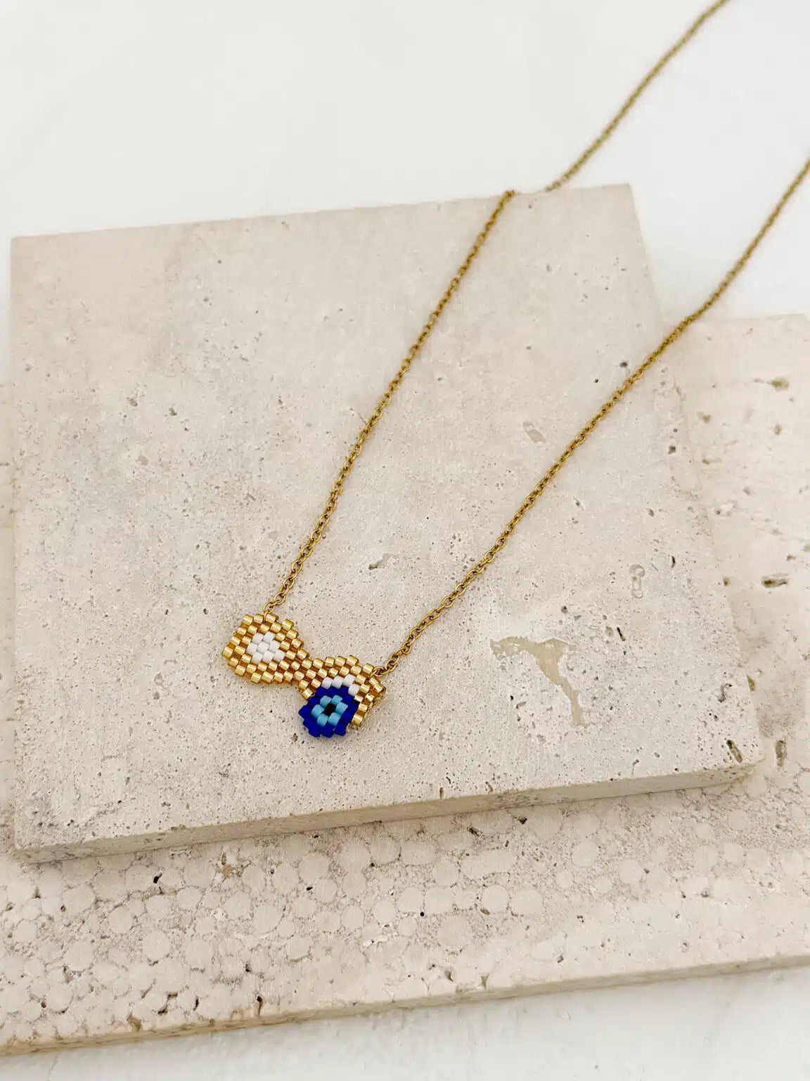Gold Infinity Eye Necklace